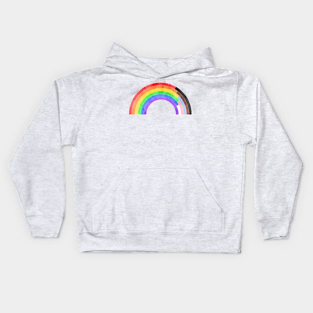 BIPOC Pride Rainbow Kids Hoodie by Roguish Design